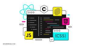 Illustration about frontend development