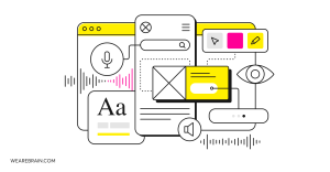 Decorative illustration about UX design