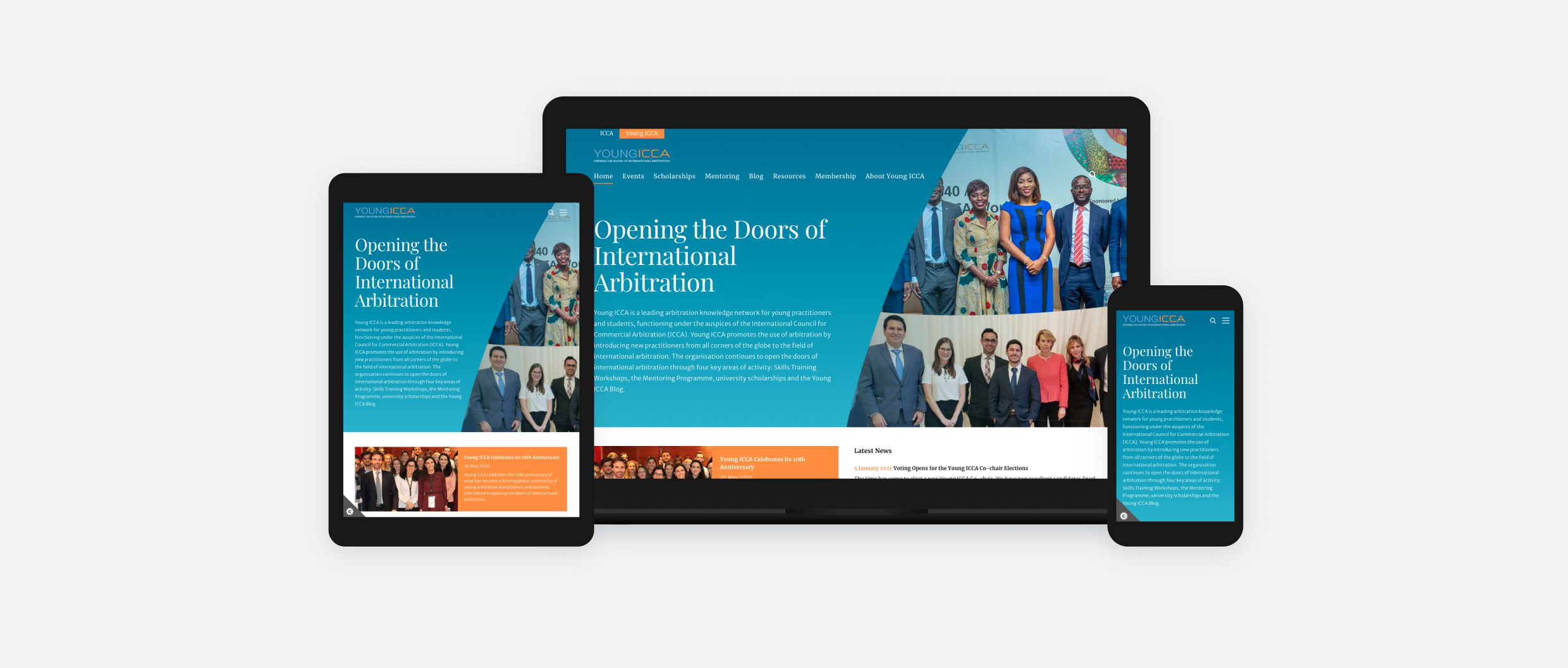 Website mockup on multiple devices