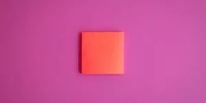 Orange square on a pink background