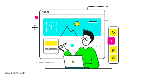 Illustration of a web designer