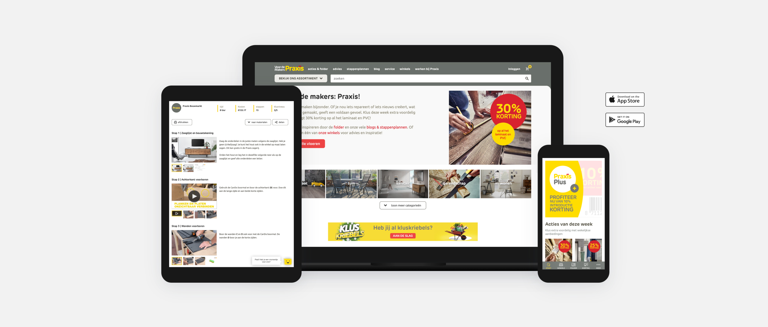 Praxis website on multiple devices