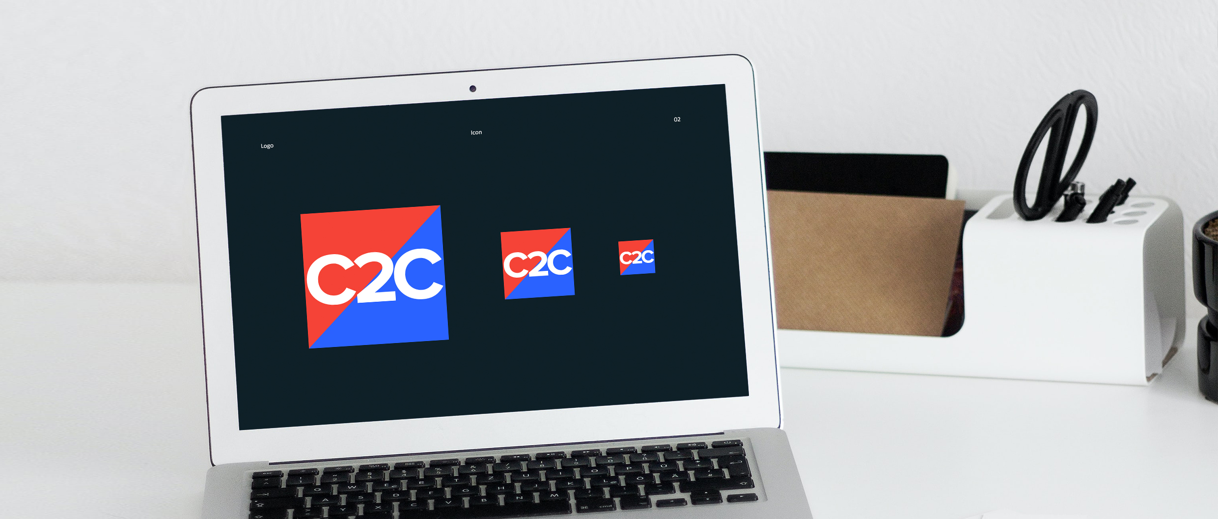 Connect2Crowd logo on a laptop