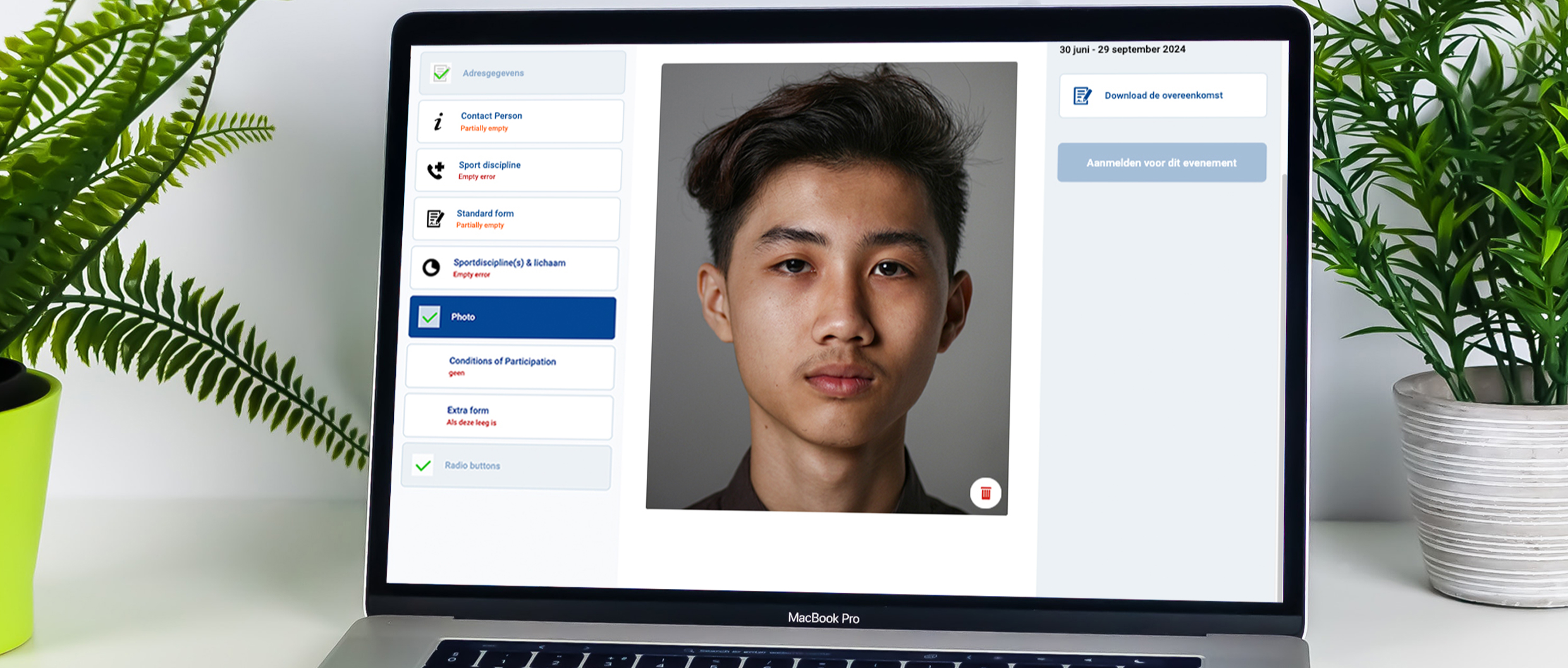 Mockup of a face detection tool