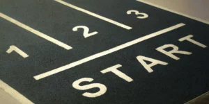 Running track start line