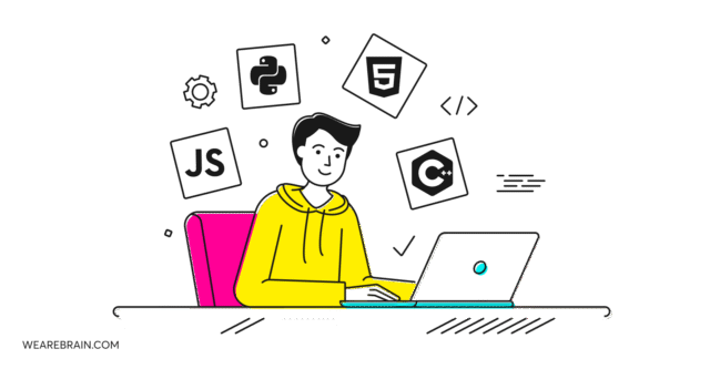 Illustration of a software developer