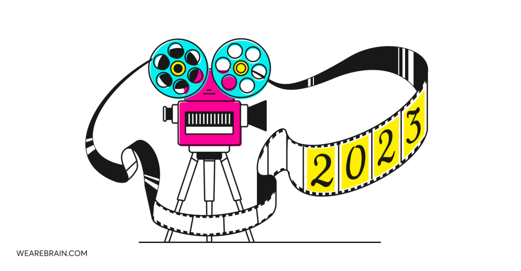 Illustration of a film projector
