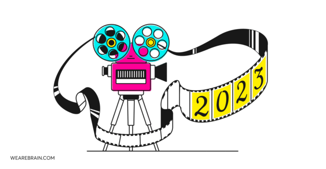 Illustration of a film projector