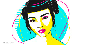 Illustration of a virtual influencer