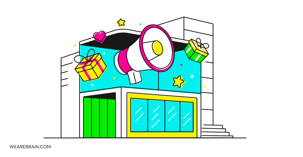 Illustration of an advertising billboard