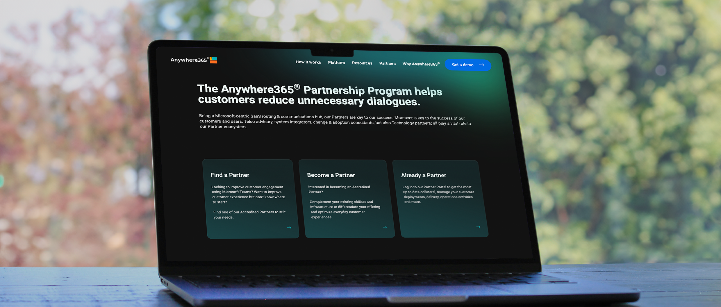 Laptop showing a website