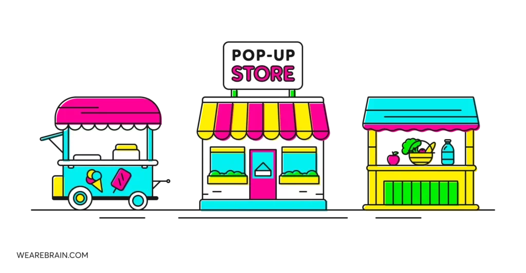 Pop-up stores illustration