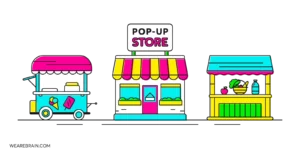 Pop-up stores illustration