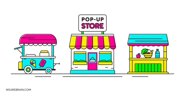 Pop-up stores illustration