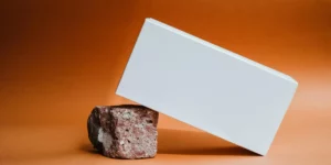A while block on top of a stone