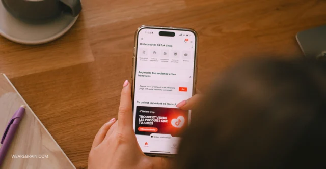 Smartphone displaying TikTok-shop