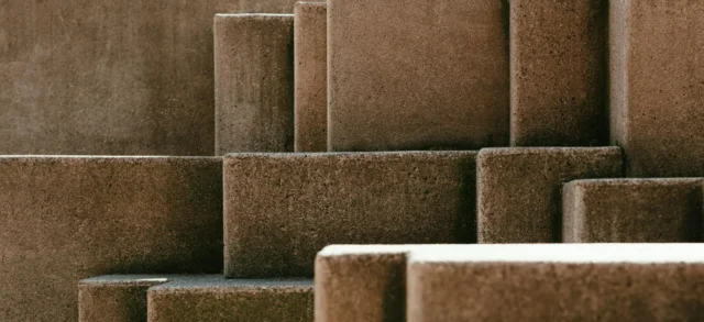 abstract composition of concrete blocks