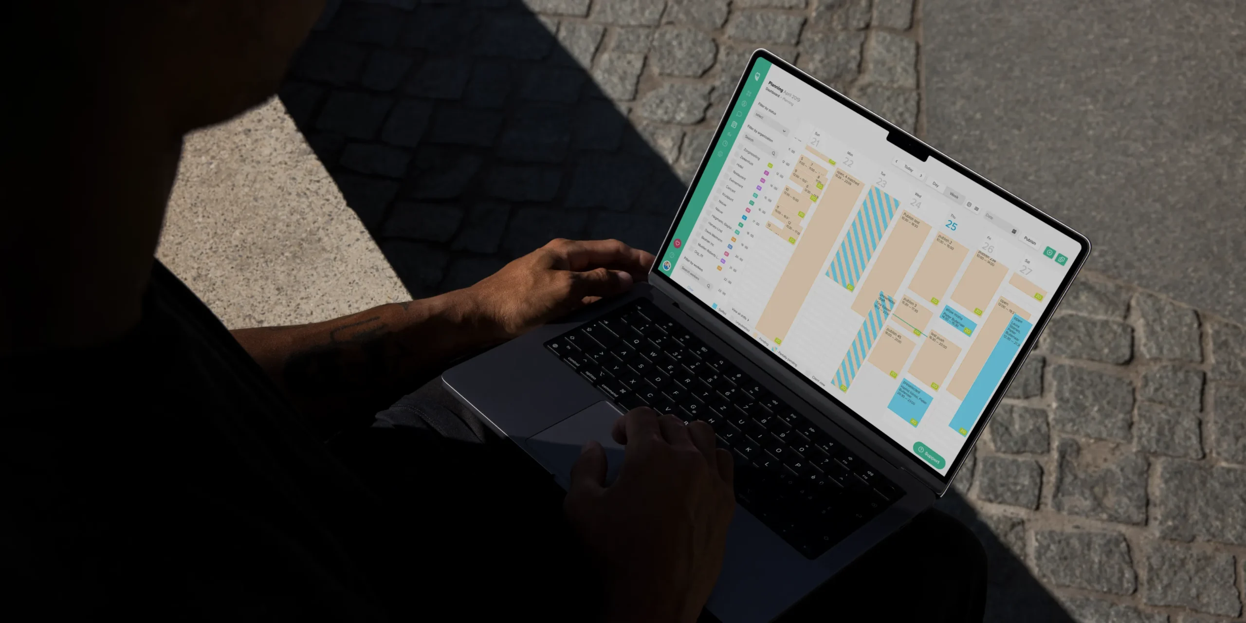 laptop displaying diaries