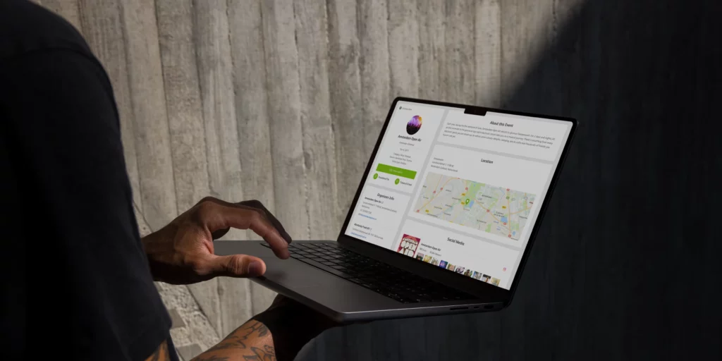 laptop displaying Heineken's marketing assistant tool