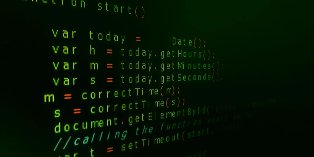Image of code on a screen