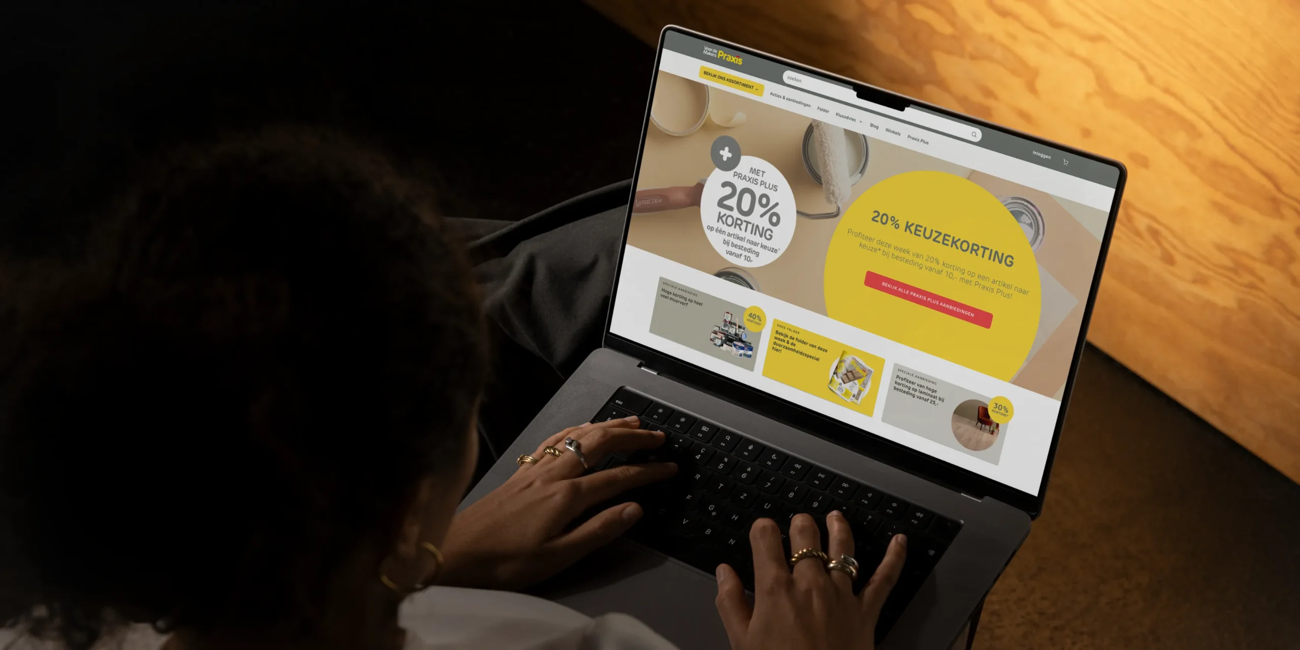 laptop displaying Praxis web page