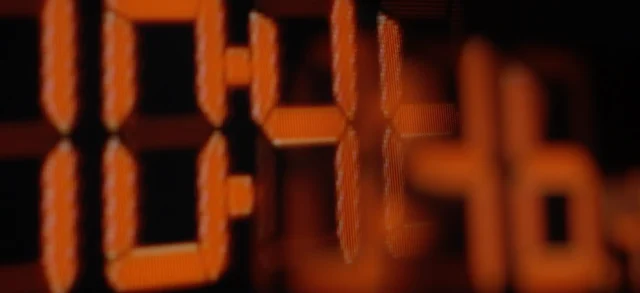 Close-up of a digital clock