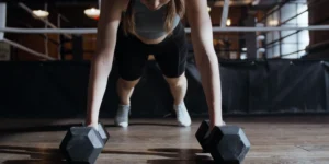 women is doing push ups
