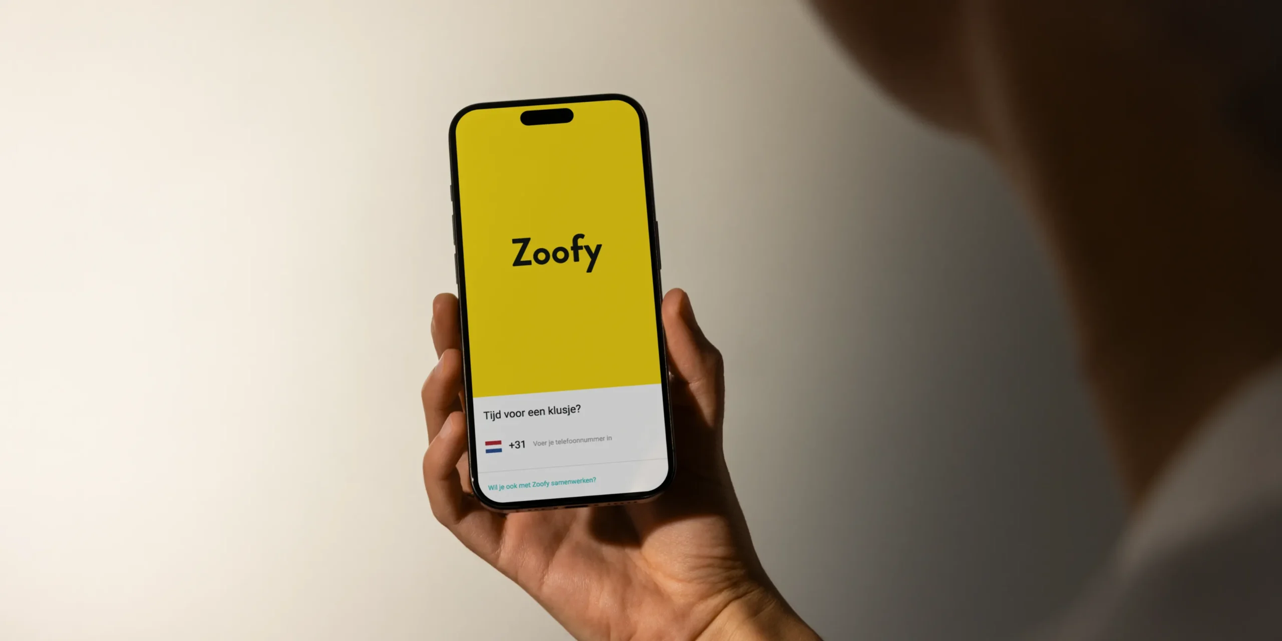 smartphone displaying the Zoofy app