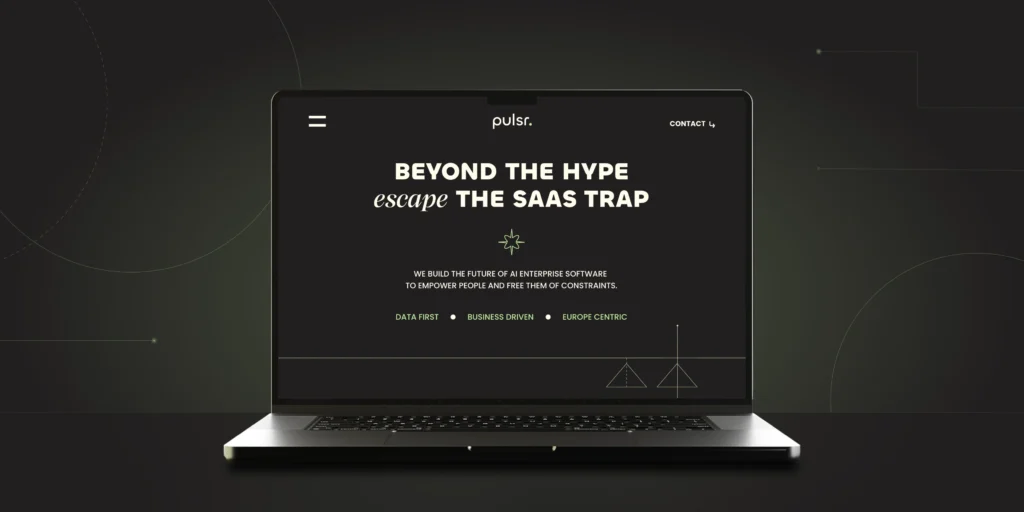 Laptop with Pulsr website