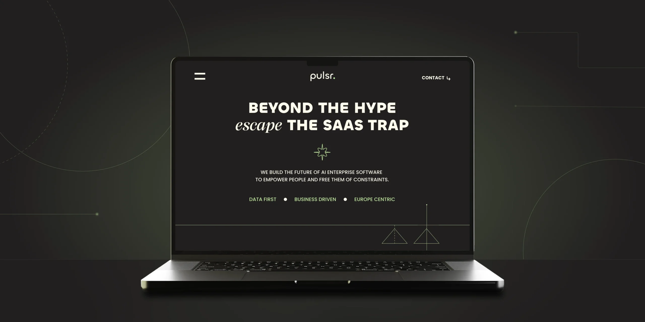 Laptop with Pulsr website