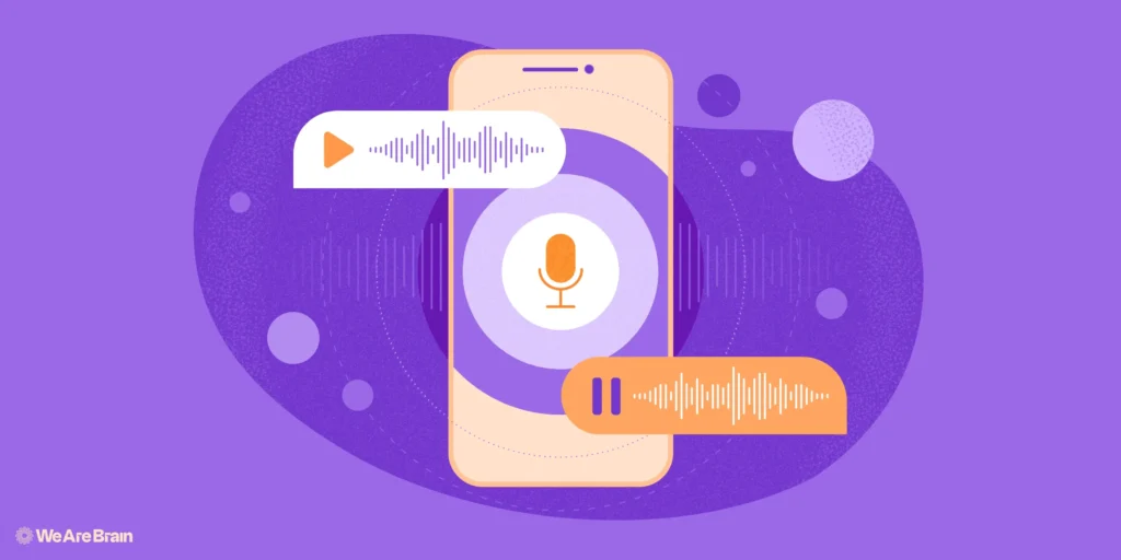 Illustration of a voice interface on a phone