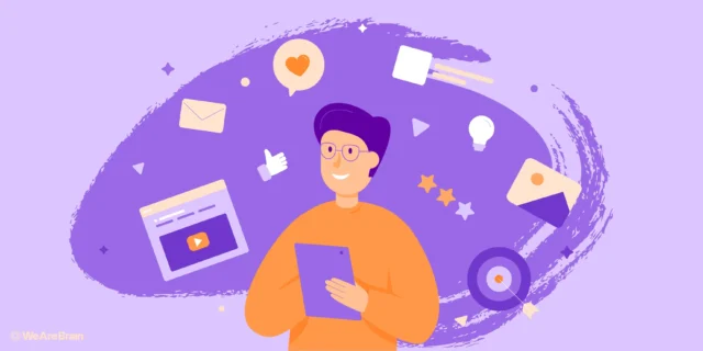 illustration of a person using a tablet