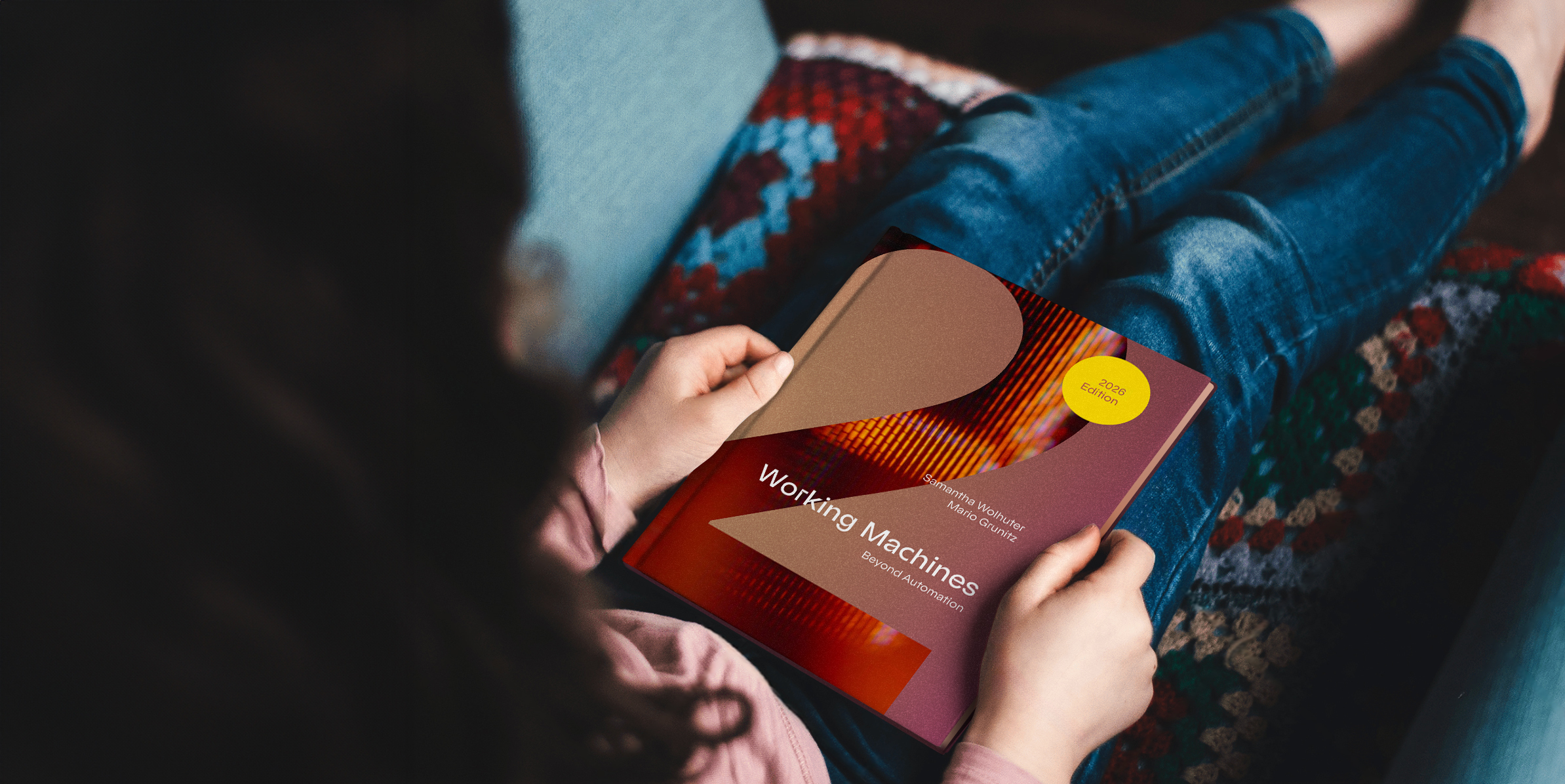 eBook mockup: girl holding the book