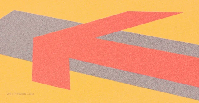 Abstract floor image with an arrow on i t