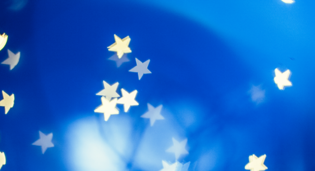 blue background with yellow stars