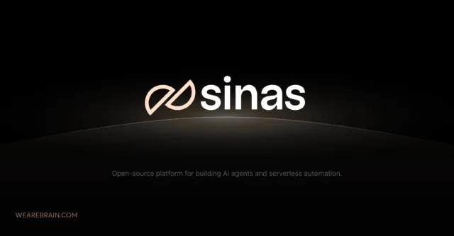 Sinas logo on the black background